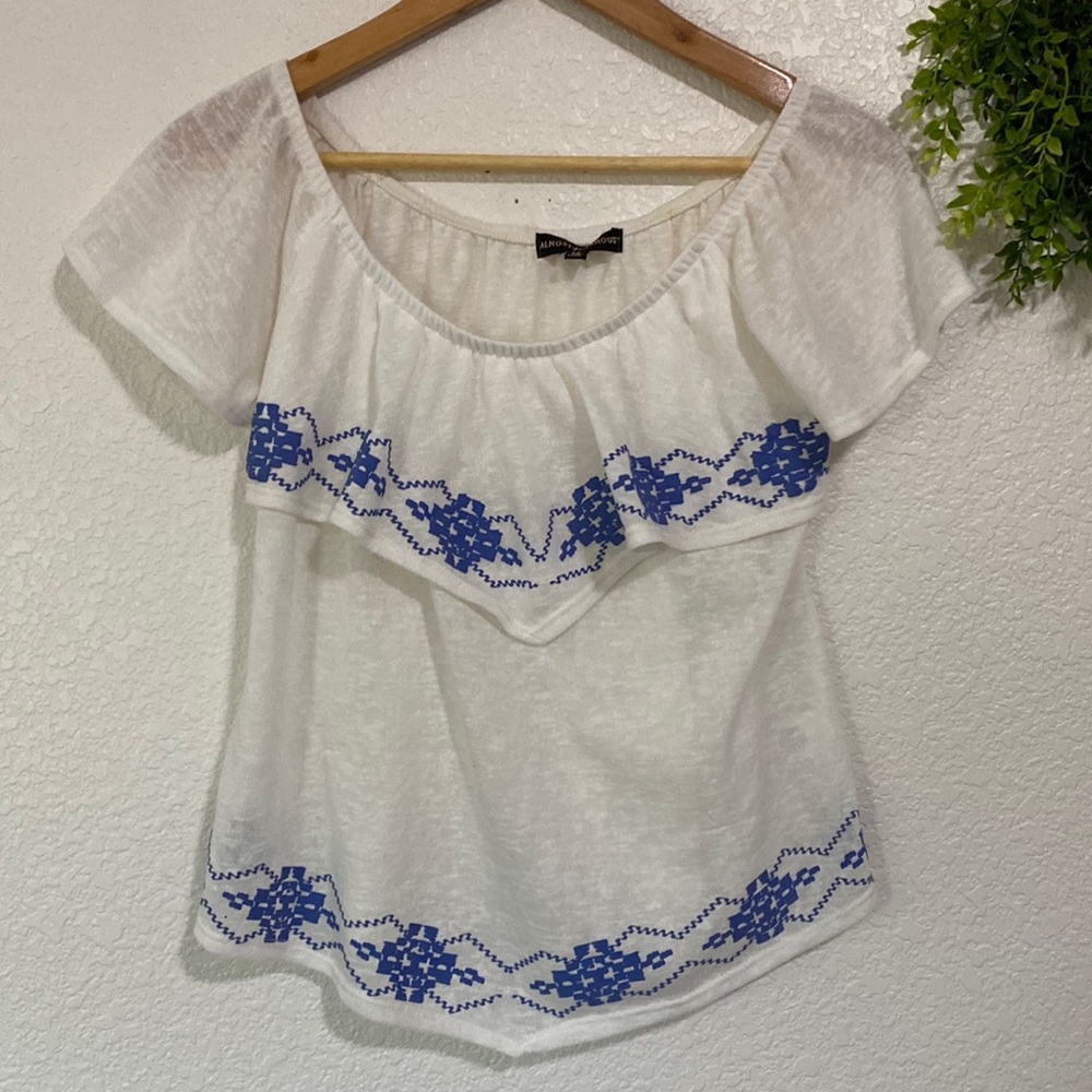 Almost Famous Off Shoulder Crop Top